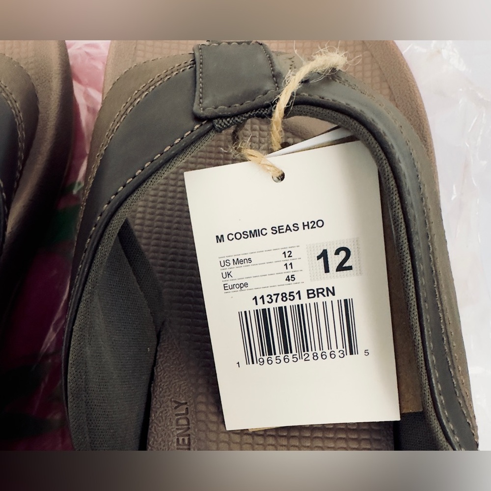 MENS  SANUK COSMIC SEAS H2O BROWN SANDAL SIZE 12           New with tags… - Picture 9 of 12